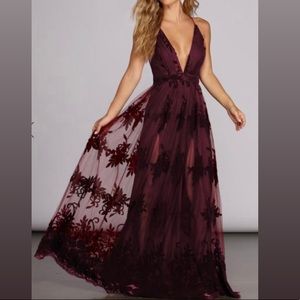 Long Burgundy Dress